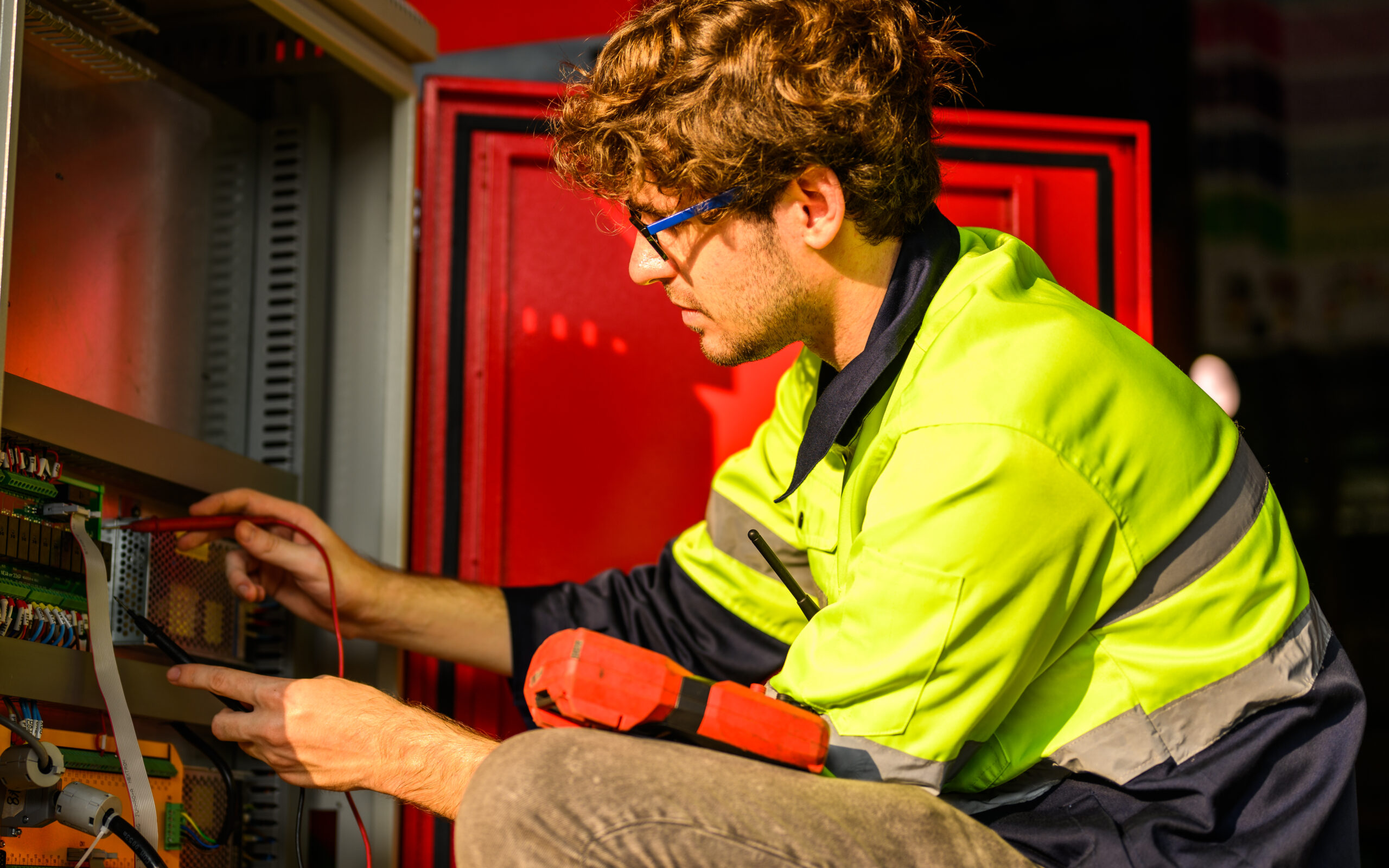 Mechanical engineer technician checking and inspecting engine machine at repair shop, Mechanic worker working at manufacturing factory, Machinery maintenance concept, High quality photo
